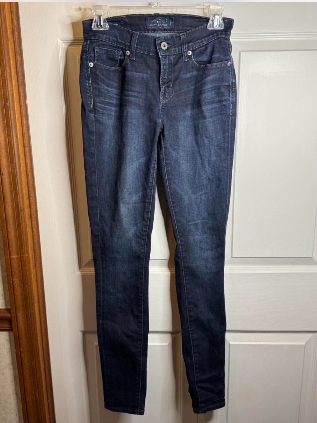 Lucky Brand Womens Skinny Jeans In Dark Indigo Wash